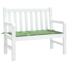 Vidaxl Blazina za vrtno klop vzorec listov 120x50x4 cm oxford tkanina