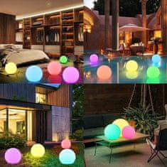 Cool Mango Plavajoča okrogla lučka za vrt ali bazen, vodoodporna svetleča žoga, lučka za bazen z daljinskim upravljalnikom - Floatylight