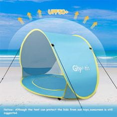 Prenosni šotorček z bazenom za vrt ali plažo, otroški šotor proti UV žarki in vročini - Poptent
