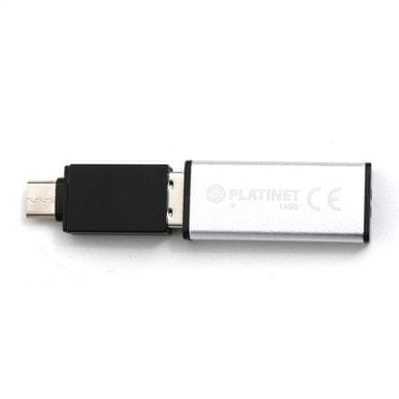 Platinet USB Flash disk Platinet PMFEC16S X-DEPO prilagodi. USB-C - 16 GB srebrna