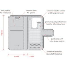 SWISSTEN Ohišje za telefon Swissten libro uni book l temno modro (148 x 71 mm mobilni