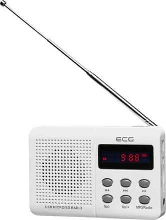 ECG Prenosni radijski sprejemnik ECG R 155 U Bela