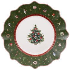 Villeroy & Boch Božični desertni krožnik TOY'S DELIGHT, zelen