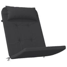 Vidaxl Blazine za stole Adirondack 2 kosa črna oxford tkanina