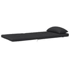 Vidaxl Blazine za stole Adirondack 2 kosa črna oxford tkanina