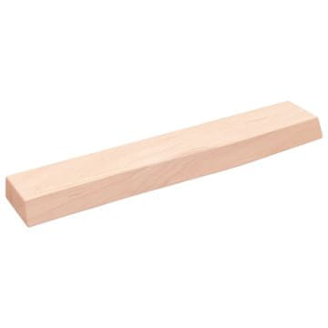 Vidaxl Stenska polica 60x10x4 cm neobdelana trdna hrastovina