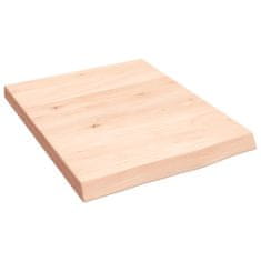 Vidaxl Stenska polica 40x50x4 cm neobdelana trdna hrastovina