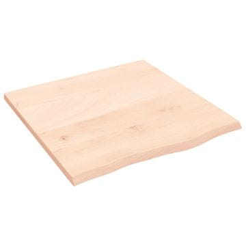 Vidaxl Stenska polica 60x60x2 cm neobdelana trdna hrastovina