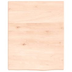 Vidaxl Stenska polica 40x50x2 cm neobdelana trdna hrastovina