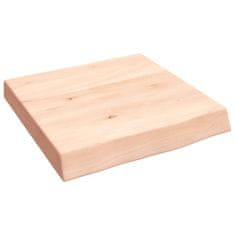 Vidaxl Stenska polica 40x40x6 cm neobdelana trdna hrastovina