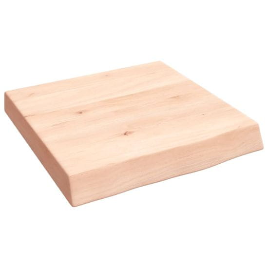 Vidaxl Stenska polica 40x40x6 cm neobdelana trdna hrastovina