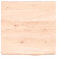 Vidaxl Stenska polica 40x40x6 cm neobdelana trdna hrastovina