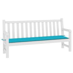 Vidaxl Blazina za vrtno klop turkizna 200x50x4 cm tkanina