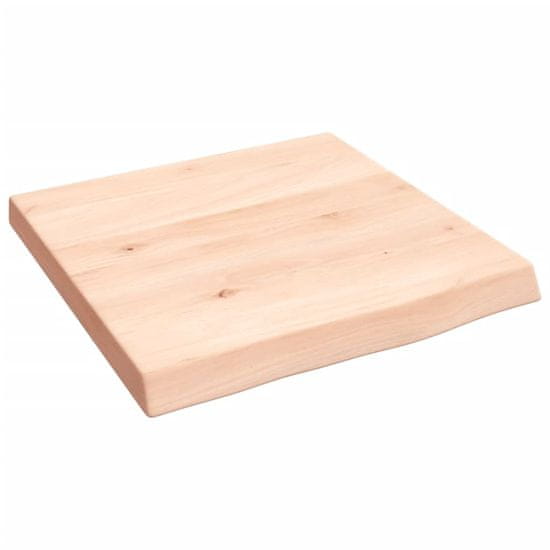 Vidaxl Stenska polica 40x40x4 cm neobdelana trdna hrastovina