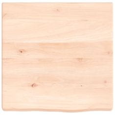 Vidaxl Stenska polica 40x40x4 cm neobdelana trdna hrastovina