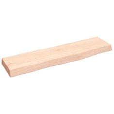 Vidaxl Stenska polica 40x10x2 cm neobdelana trdna hrastovina