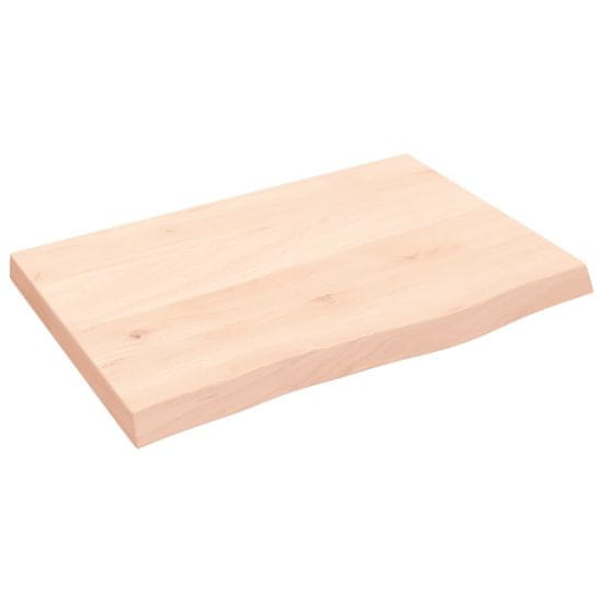 Vidaxl Stenska polica 60x40x4 cm neobdelana trdna hrastovina