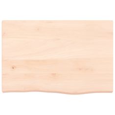 Vidaxl Stenska polica 60x40x4 cm neobdelana trdna hrastovina