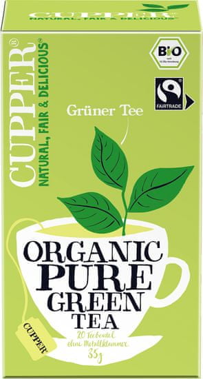 CUPPER bio zeleni čaj, 4 x 35 g