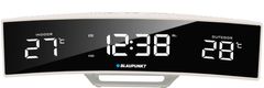 Blaupunkt Digitalna budilka Blaupunkt CR12WH z FM radijem, črnobela, zlahka nastavljiva s funkcijo dremeža in kazalnikom temperaturo.