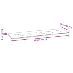 Vidaxl Blazina za vrtno klop zelena 180x50x3 cm oxford tkanina