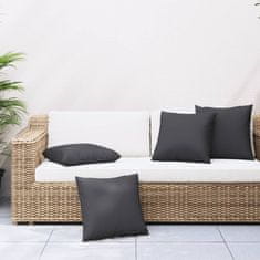Vidaxl Okrasne blazine 4 kosi črne 50x50 cm blago