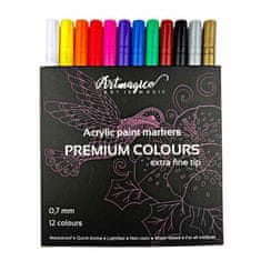 Artmagico Akrilni marker Artmagico z ekstra tanko konico (0,7 mm) 12 kosov.