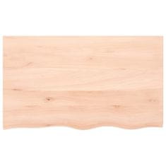 Vidaxl Stenska polica 100x60x2 cm neobdelana trdna hrastovina
