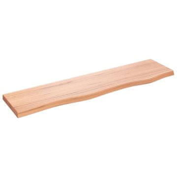 Vidaxl Stenska polica svetlo rjava 60x20x2 cm trdna hrastovina