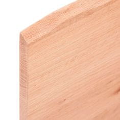 Vidaxl Kopalniški pult svetlo rjav 100x50x2 cm obdelan trden les