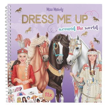 Miss Melody Obleci me po vsem svetu, gospodična Melody, 11 listov nalepk