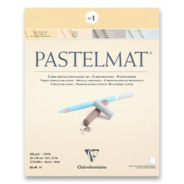 Clairefontaine Pastelmat št. 1 - 24 x 30 cm, 12 listov, 360 g