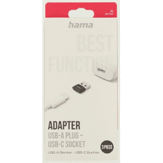 Hama Adapter USB-A na USB-C, kompakten, 3 kosi