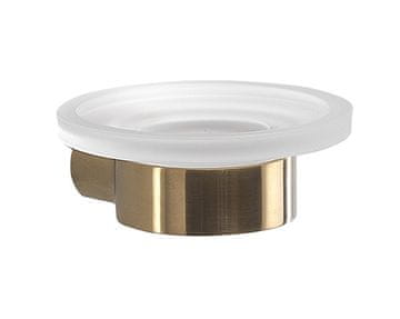 Gedy PIRENEI okrogla mýdlenka, zlato mat steklo, 110 ml