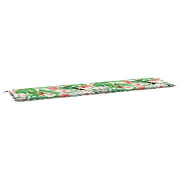 Vidaxl Blazina za vrtno klop večbarvna 200x50x4 cm tkanina