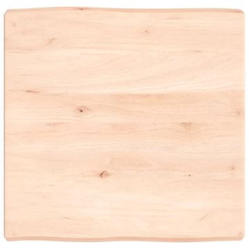 Vidaxl Mizna plošča 60x60x(2-6) cm neobdelana hrastovina naraven rob
