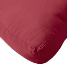 Vidaxl Blazina za kavč iz palet vinsko rdeča 80x40x12 cm
