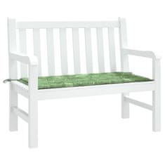 Vidaxl Blazina za vrtno klop vzorec listov 100x50x4 cm oxford tkanina