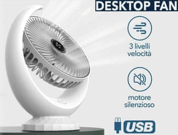 WETECH  Namizni ventilator z vgrajeno polnilno baterijo za brezžično uporabo