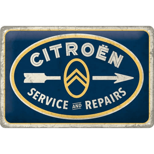 NOSTALGIC-ART Okrasna tabla Citroen service and repairs