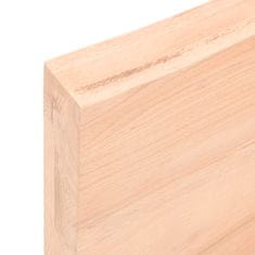 Vidaxl Stenska polica 140x60x6 cm neobdelana trdna hrastovina