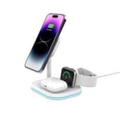 Tech-protect A27 MagSafe brezžični polnilnik na mobitel / Apple Watch / Airpods, bela
