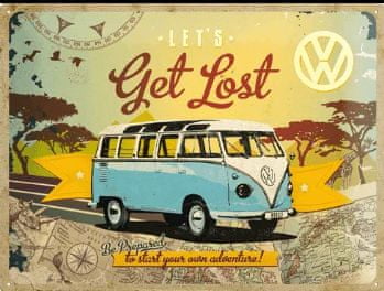 NOSTALGIC-ART Okrasna tabla Volkswagen get lost