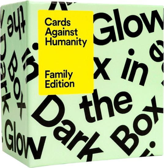 Pravi Junak igra s kartami Cards Against Humanity Family Edition, razširitev Glow in the Dark Box angleška izdaja