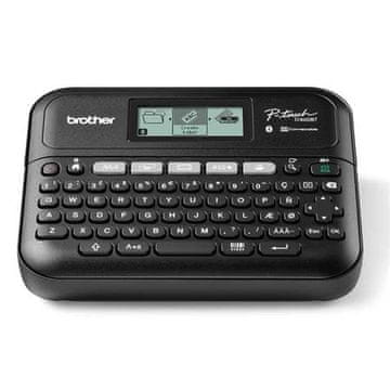 Brother PT-D460BTVP tiskalnik samolepilnih etiket z ohišjem in 18 mm trakom - črno-beli, Bluetooth