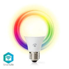 Nedis WIFILRC10E27 - SmartLife LED žarnica | Wi-Fi | E27 | 806 lm | 9 W | RGB / topla do hladna bela | Android / IOS, F