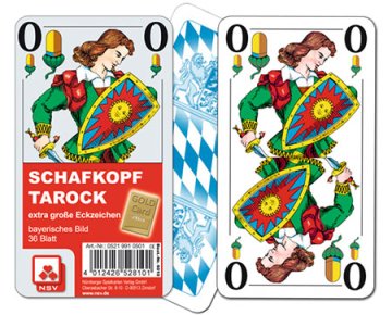 NSV igralne karte Schafkopf Tarock - nemške glave