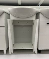 shumee Kopalniški komplet: omarica z umivalnikom 50 bela + pipa in sifon Diana