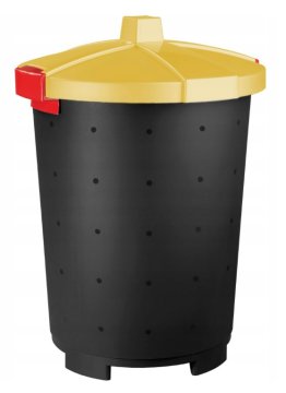 shumee Črn zaklepni zabojnik za odpadke 65 l