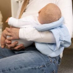 NEW BABY Muslinska podloga za hranjenje modra